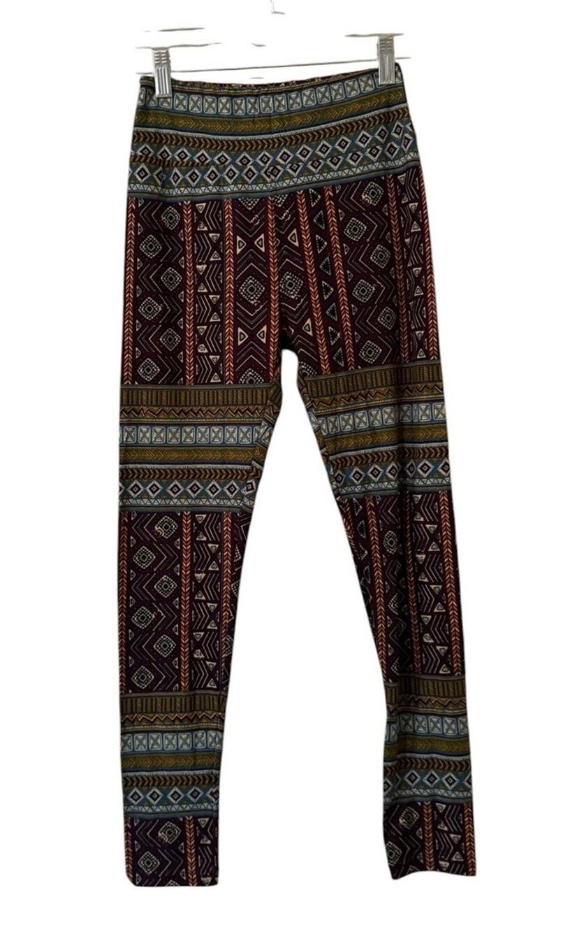 LulaRoe Women Size OS Aztec Southwestern Country Leggings Stretch Soft Teacher